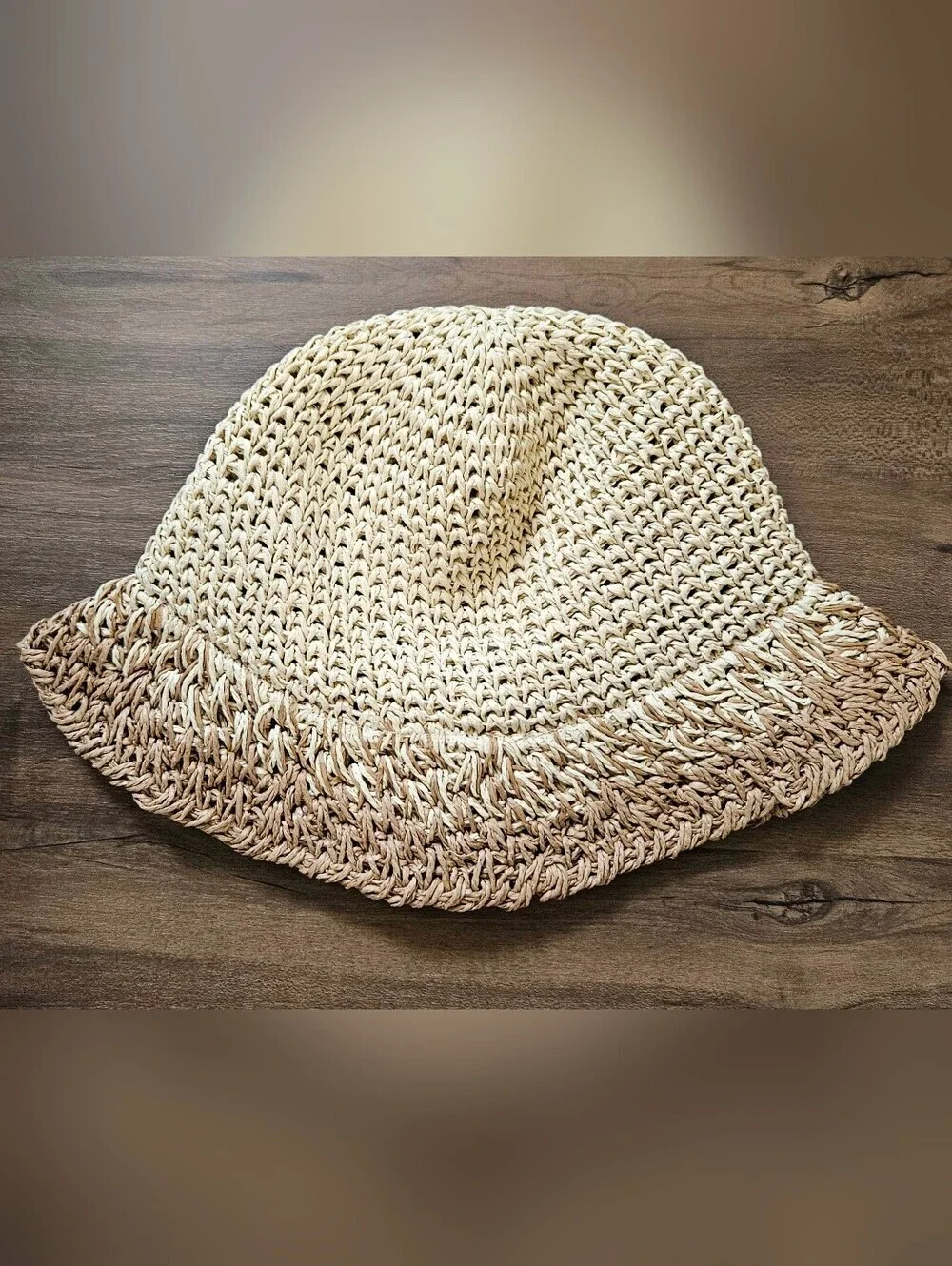 Eugenia Kim New York Designer Fitted Cute Bailey Natural Ombre Straw Bucket Hat